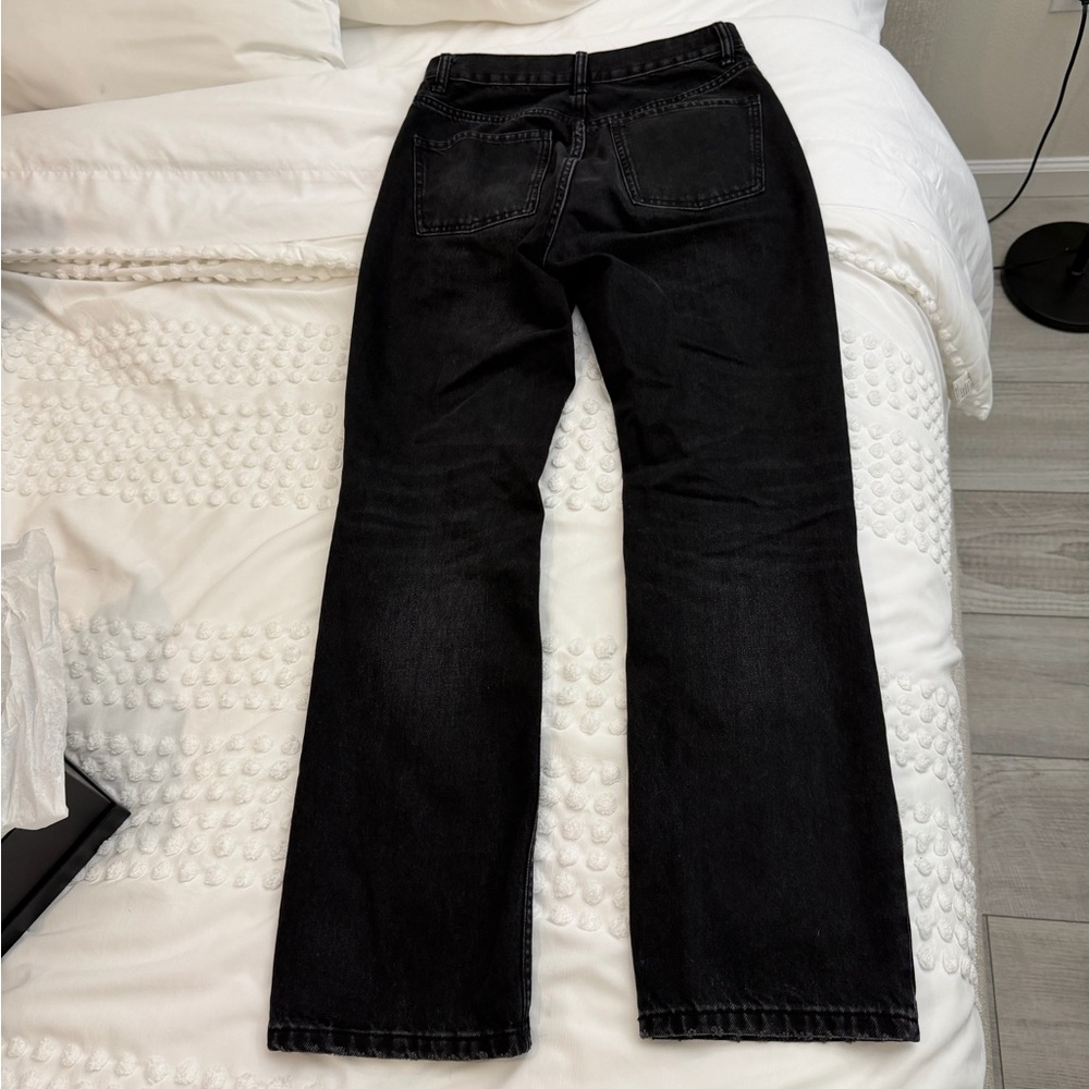 ZARA TRF Mom Fit Comfort Jeans Washed Black US 6 - Picture 3 of 10